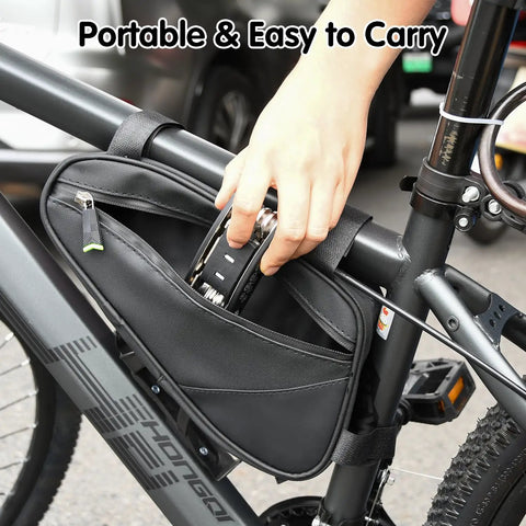 16 In 1 Bike Multitool For On The Go Repairs Portable Folding Bicycle Tool Kit being placed in bike bag