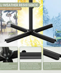 All-weather resistant universal heavy duty patio umbrella cross brace stand for outdoor umbrellas, aluminum construction, fits 9ft and 10ft models