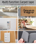 Non Slip Rug Gripper Pads For Hardwood Floors, Heavy Duty No Slip Carpet Tape on carpets, footrest, remote, bed, sockets