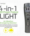 Eco I Lite 4 In 1 Rechargeable Emergency Flashlight Kit 6 Pack Prepper Ready Power Outage Essential Night Light Work Light And Power Failure Lamp With Induction Charging Base in packaging displaying product features.