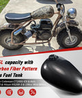 Gas Fuel Tank 5.5L Capacity HDPE Replacement For CT200U EX Axis M200 HS200 3 And 196cc Mini Bikes With Carbon Fiber Pattern