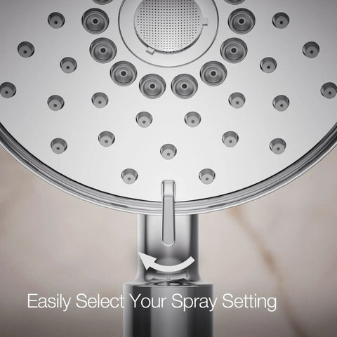 Close-up of Purist Three-Spray Handheld Showerhead With Nonpositive Shutoff Full Coverage Massage And Silk Spray For Everyday Use
