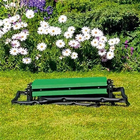 2-In-1 Garden Kneeler Seat With Tool Bags, Portable Stool And Kneeling Bench Flip Over Design For Weeding And Pruning, green in garden