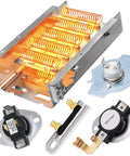 Upgraded 279838 Dryer Heating Element Replacement For Whirlpool Maytag Amana And More with fuses and thermostat visible