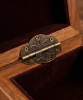Antique hinge detail from Jewelry Box Hardware Kit With Handle Hinges And Latch For DIYers Working On Wooden Boxes And Cabinets