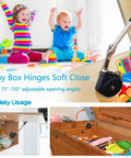 Premium Soft Close Hinges For Toy Boxes And Cedar Chests Smooth Slow Shut Lid Support Brackets for playroom toy box