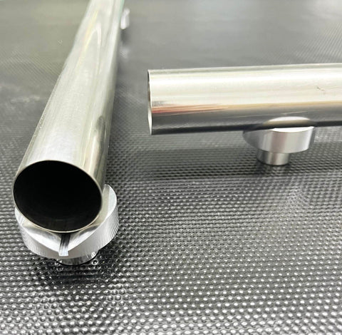 Round tube with V-groove pin from 12 Pack Welding Table Fixture Pins Five Eighths By One By One Point Five Inches Aluminum Quick Setup Fixturing Kit