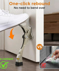 Kickdown Door Stoppers Bottom Mount Foot Pedal Latch in action, easy one-click operation with a shoe pressing to hold the door open.