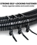 Beefy Heavy Duty Zip Ties With Screw Hole For Mounting 75 Lb Tensile Strength Seven And A Half Inch Indoor Outdoor Nylon Cable Ties bundling cables