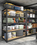 Heavy Duty 5-Tier Garage Shelving Unit With 2400 Lb Capacity, Adjustable Steel Storage Racks For Carport, Warehouse Or Basement, 72 Inch High By 40 Wide By 20 Deep, Industrial Grade Organization, loaded in garage