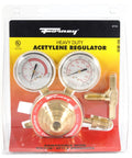 Heavy Duty Acetylene Regulator 87101, Victor Style With Forged Brass Bodies, Dual Scale Gauges With Durable Lenses in packaging
