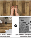 Person standing on Peel And Stick Vinyl Flooring Roll 24In X 393In White Wood Planks, 64 Sq Ft Waterproof Self Adhesive Floor Covering