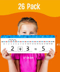 Child holding 26 Pack Number Line Dry Erase Boards Cards Double Sided Writable And Erasable Whiteboards 12 by 4 Inches