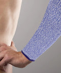 Premium Cut Resistant Arm Sleeves 2 Pack Blue Anti Cut Forearm Guards For Industrial Work Heavy Duty Job Site Hustle Legit Workshop Protection worn on arm