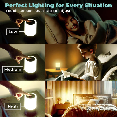 Emergency Power Outage Lamp With Over 200 Hour Battery Life Rechargeable LED Lantern USB Charger Three Modes shown