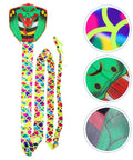 Long Snake Kite With Gold Foil Design For Adults And Family Outdoor Fun showing colorful snake pattern details and design