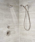 Three-Function Shower Diverter Trim Kit In Stainless Finish For Easy Water Control, DIY-Friendly, 3-Setting Handle, Trim Kit Only