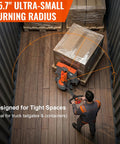 Heavy Duty Electric Pallet Jack Truck With 3300 Lb Capacity And Lithium Ion Battery for moving pallets in tight spaces.