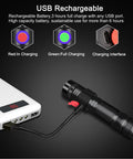 USB charging Pro Grade 395Nm UV Black Light Flashlight USB Rechargeable Handheld With Clip For Pet Urine Detection Woods Lamp
