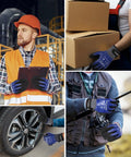 Cut Resistant Work Gloves A4 ANSI Nitrile Sandy Coated Waterproof Touchscreen Compatible For Heavy Duty Jobs And DIY Grippy Grip