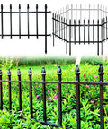 Rustproof Metal Garden Fence Panels 22 Inch Wide 18 Inch High Foldable Border Fence Set Of 5 For Flower Beds And Yard Boundaries