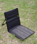 Ultra Lightweight Outdoor Camping Backrest Foldable Chair For Park And Beach Hangout Portable Single Lazy Chair with Aluminum Frame on grass