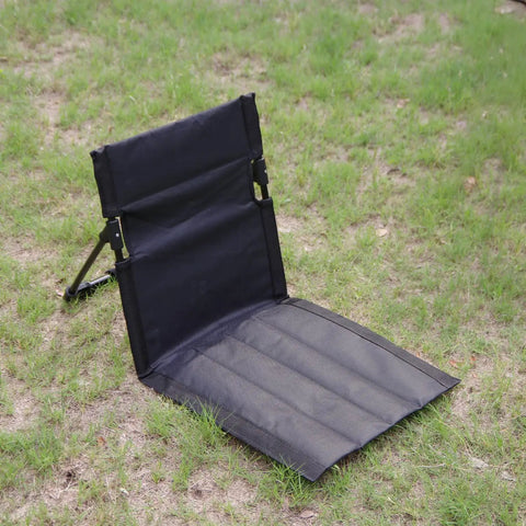 Ultra Lightweight Outdoor Camping Backrest Foldable Chair For Park And Beach Hangout Portable Single Lazy Chair with Aluminum Frame on grass
