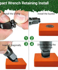 Installing the O-ring and buckle for Top Shelf 3/8 Inch Impact Wrench Retaining Ring Clip Kit with installation tool.
