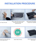 Installation procedure steps for Easy Peasy Plastic Utility Sink Freestanding Laundry Tub 17 X 13 Inch Grey Slop Basin.