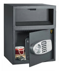 Drop Safe For Cash Drops With Digital Keypad And Two Manual Override Keys Wall Or Floor Mounted Electronic Safe Deposit Box