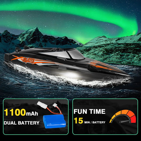Skater RC Boat With Self Righting Feature And Easy Controls Delivers Up To 25 Kilometers Per Hour On Water For Pools And Lakes
