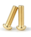 Two brass socket cap screws from Socket Cap Screws Set M2 Through M8 Brass Cross Head Bolts Copper Threaded Fasteners