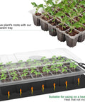 Seed Starter Tray Kit 5 Pack Propagator For Seed Starting With Humidity Vented Domes And Base 40 Cells Per Tray Total 200 Cells