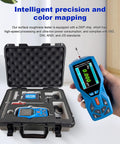 Portable Surface Roughness Tester and Profilometer with 0.001 µm Resolution, device view with carrying case and accessories