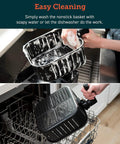 Person washing Replacement Inner Basket For 5.8 Quart Air Fryer Fits CP358-AF CS358-AF Models, nonstick and dishwasher safe.