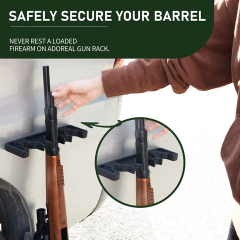 Heavy Duty Rubber Magnetic Gun Rack For Rifles And Shotguns Indoor Gun Safe Organizer Keeps Barrels Separated And Protected