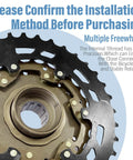7 Speed Bicycle Freewheel 14 To 34T Replacement Part for multispeed bikes with smooth rotation and easy install, steel