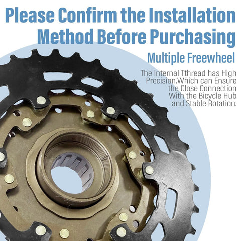 7 Speed Bicycle Freewheel 14 To 34T Replacement Part for multispeed bikes with smooth rotation and easy install, steel