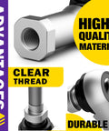 Heavy Duty Golf Cart Tie Rod End For Precedent And Tempo Models 2004 To 2026 Upgrade With Aluminum And Steel Construction For Longer Life And Smoother Steering Replaces OEM Parts 1020226 01 1022883 01 102022601 102288301 threaded tie rod end