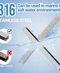 Heavy Duty 316 Stainless Steel Upholstery Staples in water, showcasing rust and corrosion resistance. Ideal for marine use.