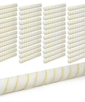 Killer 18 Inch Shedless Paint Roller Cover Haul 48 Pack Lint Free With End Caps Professional Grade Wall Roller Covers arranged neatly.