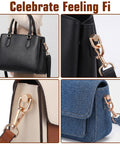 8 Pack D Rings For Purses With Punch Kit 360 Degree Rotatable Bag Hardware attachment on various handbags