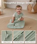 Baby wearing Baby Sleep Sack 0-6 Months Wearable Blanket Pack of 3 100% Organic Cotton GOTS Certified With Smooth Two Way Zipper TOG 0.5