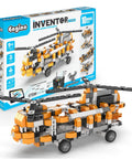 Inventor STEM Toys Motorized Double Blade Helicopter Building Kit Must Have Ten In One Engineering Toys For Kids 9 And Up Gift