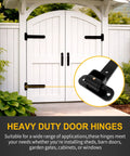 Heavy Duty Gate Hinges 900 Lbs Capacity, 180 Degree Open, Built In Ball Bearings, Bolt On Or Weld On, installed on white gate