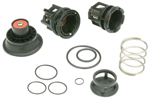 Complete Internals Repair Kit For RK34 375 Series Backflow Preventer components, showing seals, O-rings, and springs.