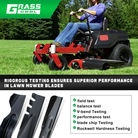 Mulching Blades For Toro Time Cutter 50 Inch Deck Zero Turn Mower Compatible With MX5000 MX5050 MX5060 SS5000 testing diagram