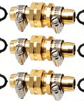 Aluminum Garden Hose Repair Kit With Clamps, Set Of 3 Female And 3 Male Connectors for 3/4 and 5/8 Inch Hoses, with 6 Repair Clamps and 6 Washers