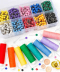 Total Game Changer 1000 Piece Assorted Color Map Push Pins For Travel World Map Markers And Wall Decoration Compact Size Thumbtacks With Slick Storage Box featuring colorful push pins and thread spools.