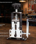 Straight Up Manual Wire Stripping Machine For Copper Cable showing adjustable knob, steel blade, and removable hand crank.